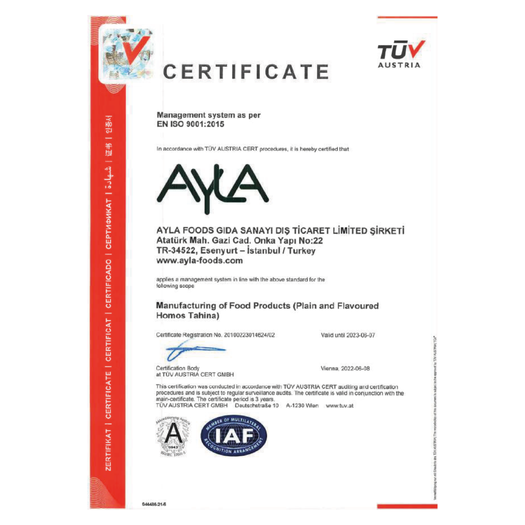 Aila Products_Certification 1